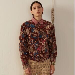 NWT Alix of Bohemia Lucky Coffee Kalamkari Jacket Size XS